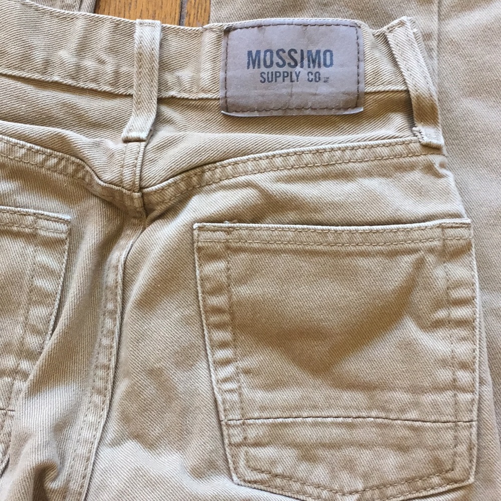 MOSSIMO Khaki Tan Jeans Slim Straight Leg Size 26 X 28 Classic